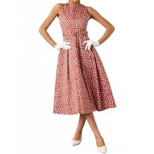 NEW PROSPERINA ava midi dress in spot on print